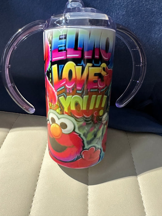 12oz Elmo sippy cup